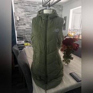 New Balance Women's Olive Hooded Vest